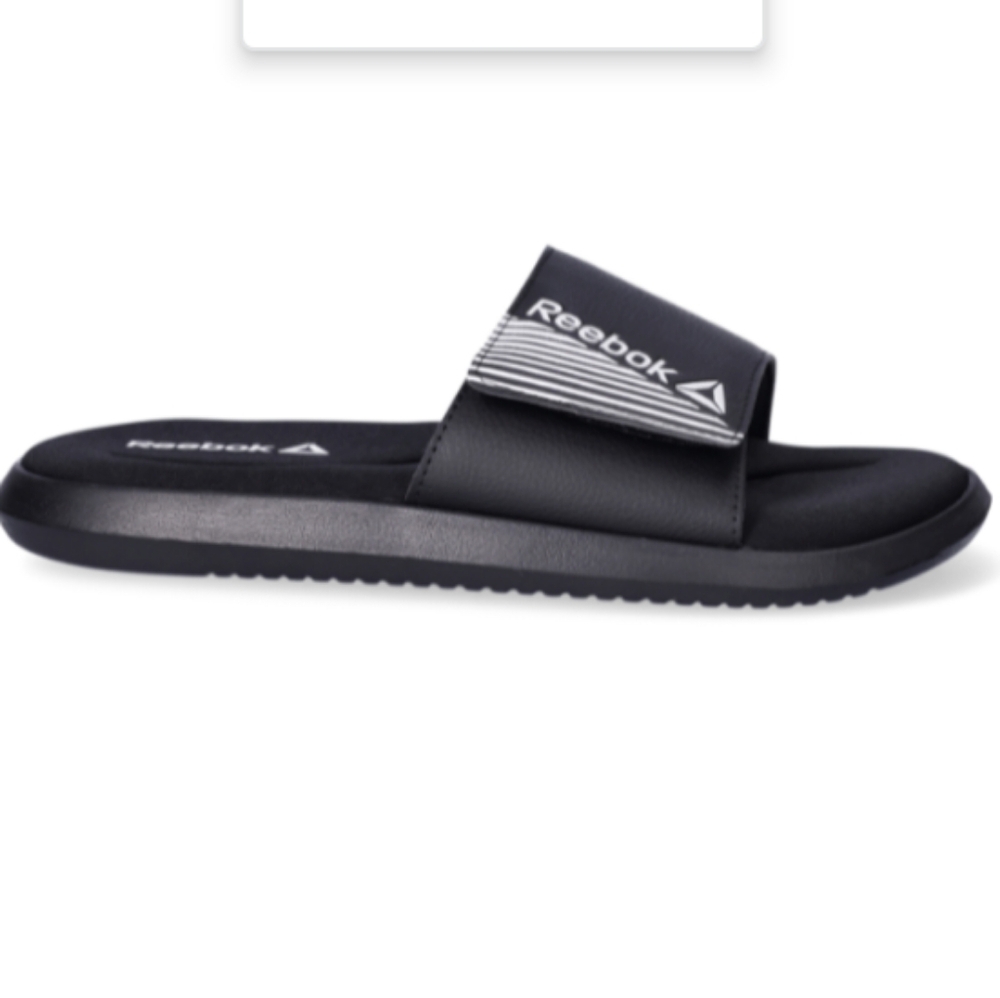 Reebok Women's Performance Memory Foam Slides  Black& White  Various Sizes  NWT - Picture 4 of 12